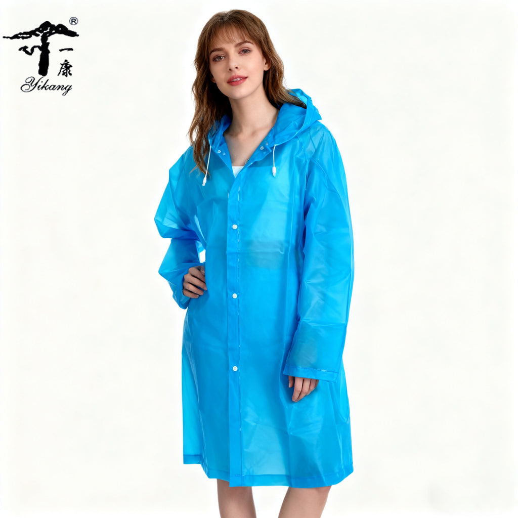 Spot travel mountaineering non-disposable raincoat full body thickened waterproof and rainstorm proof portable eva raincoat