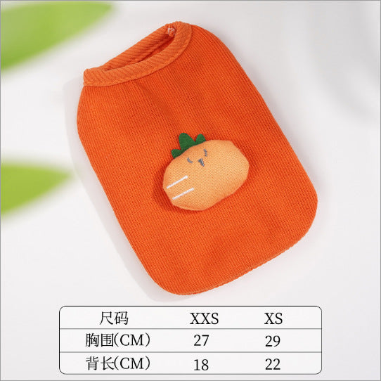 Supersmall kitten puppy dog clothes teddy puppy teacup dog newborn full moon autumn and winter milk dog milk cat vest