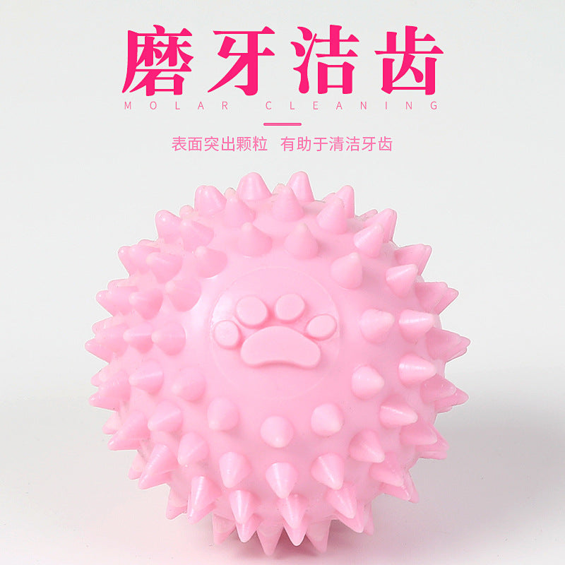 Pet toys tpr footprint small thorn ball molar teeth bite-resistant solid elastic ball cross-border pet products dog toys