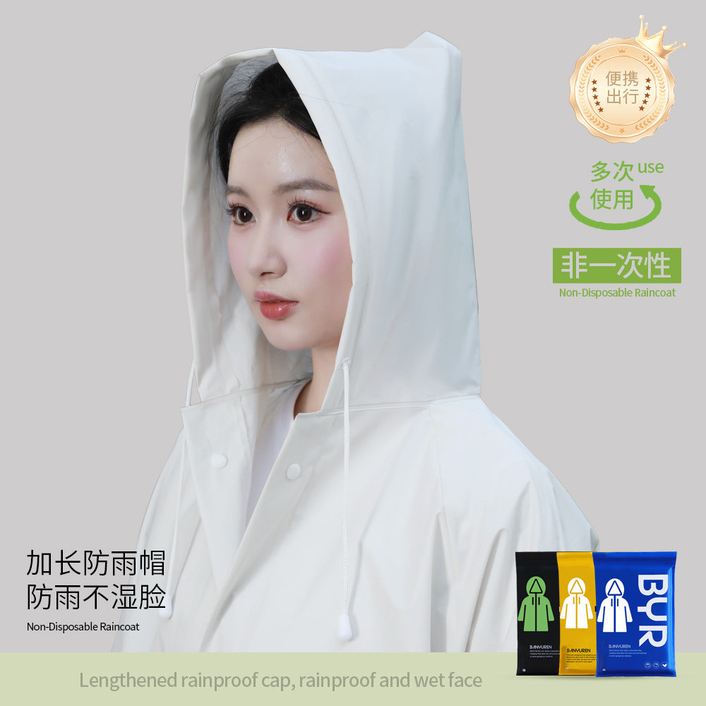 Raincoat Thickened Long Full Body Rainstorm Protection Portable Adult Outdoor Travel Electric Vehicle Non-Disposable Poncho
