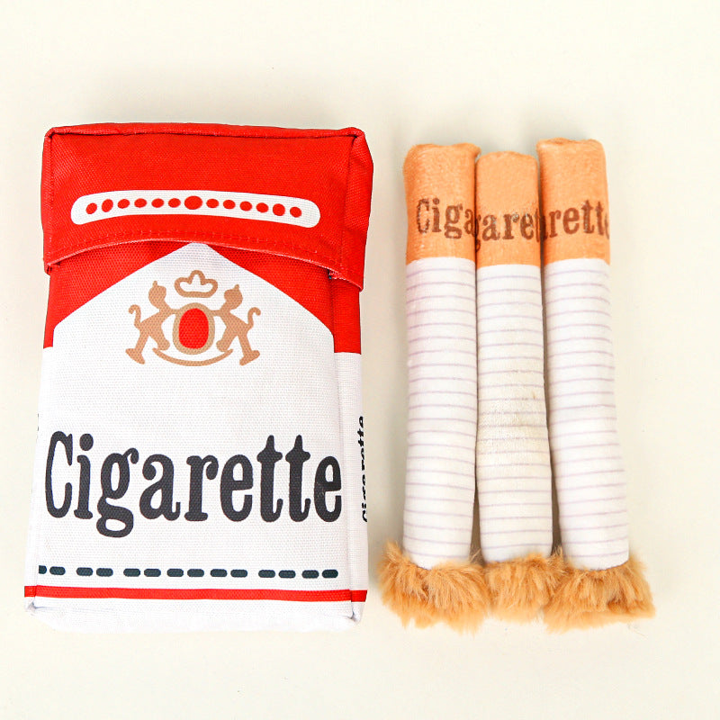 Cross-border new product dog sound toy simulation cigarette belt box pet dog dog gnawing toy Amazon bb bark