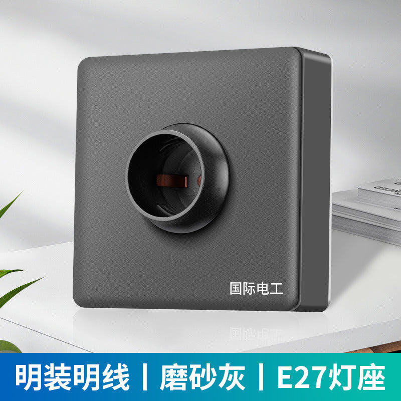 International electrician surface-mounted switch socket 86-type large board five-hole bright wire box household wall plug panel wholesale