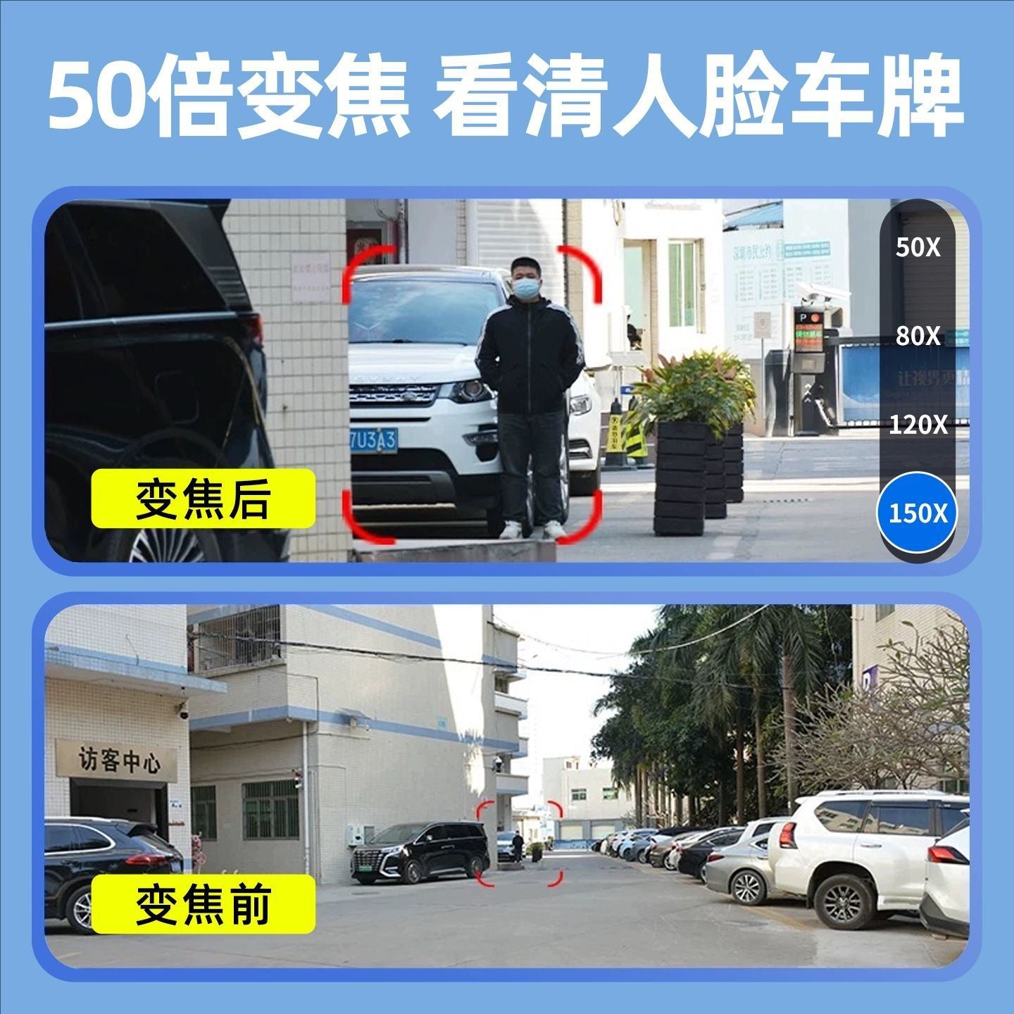 Solar five-screen monitor 340 degrees without dead ends Mobile phone remote outdoor high household electricity monitoring camera