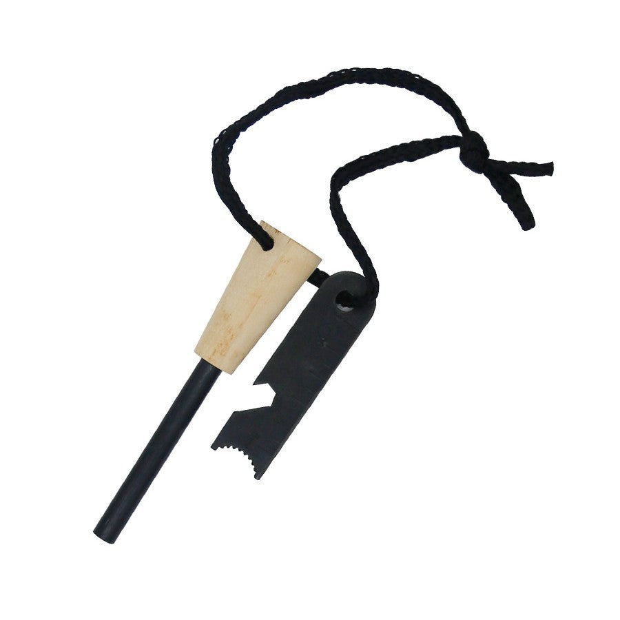 Outdoor Flint Camping Equipment Wilderness Survival Tools Magnesium Rod Fire Picker Wooden Handle Fire Rod Hiking