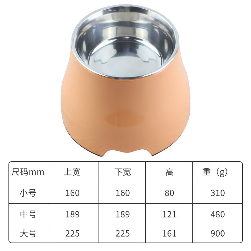 Dog bowl care, pet cervical spine anti-knock, food grade imitation porcelain, universal for cats and dogs, increased capacity, oblique mouth leak-proof