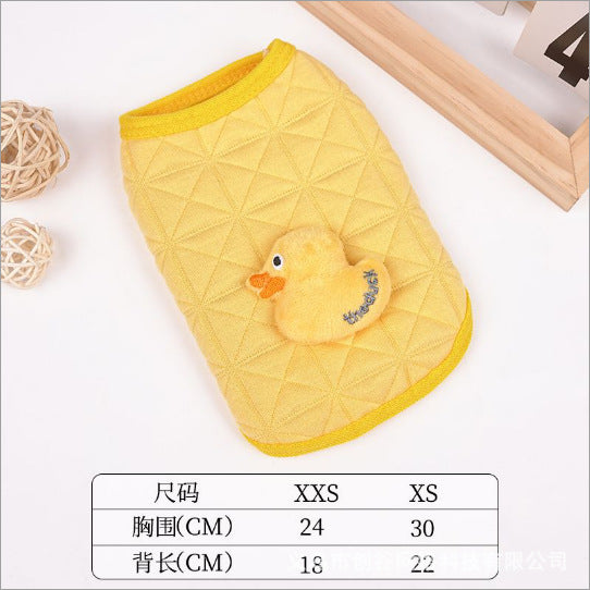 Supersmall kitten puppy dog clothes teddy puppy teacup dog newborn full moon autumn and winter milk dog milk cat vest