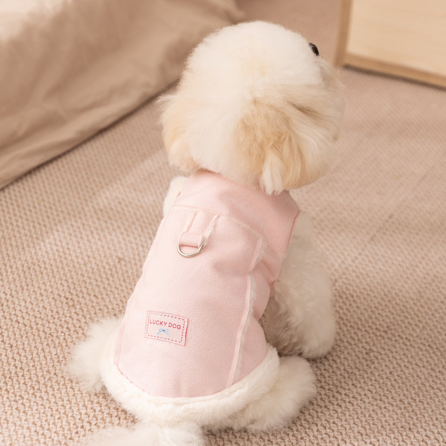 Autumn and winter dog clothes thickened warm quilting cotton pockets traction cat pet than bear four-legged cotton-padded dog clothes