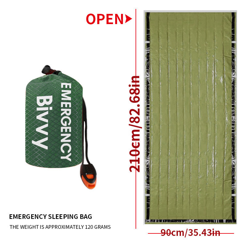 Cross-border outdoor first aid sleeping bag raincoat survival clothing emergency blanket warm and cold camping outdoor hiking equipment poncho