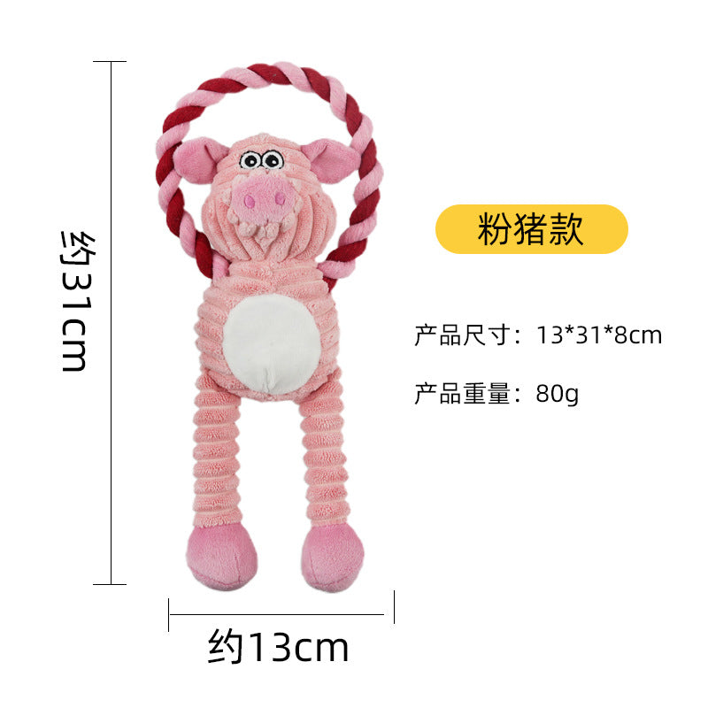 Pet Toys Dog Bites Sound Toys Funny Donkey Grinding Teeth Pet Plush Toys Interactive Dog Toys