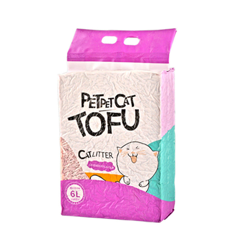 Source factory wholesale distribution cat litter, water absorption, deodorization, bacteriostatic agglomeration, toilet flushing pet supplies tofu