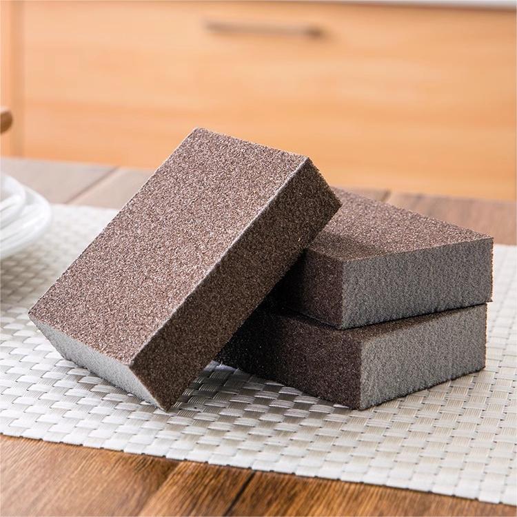 Trapezoidal emery sponge wipe, kitchen cleaning to remove rust, home cleaning, dish washing, pot diamond sponge block