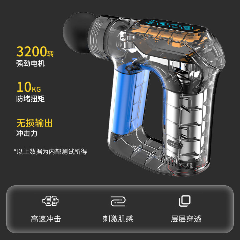Cross-border Pulse Fascia Gun Muscle Deep Impact Choroid Mini Electric Massage Amazon Massager Neck Rub Gun