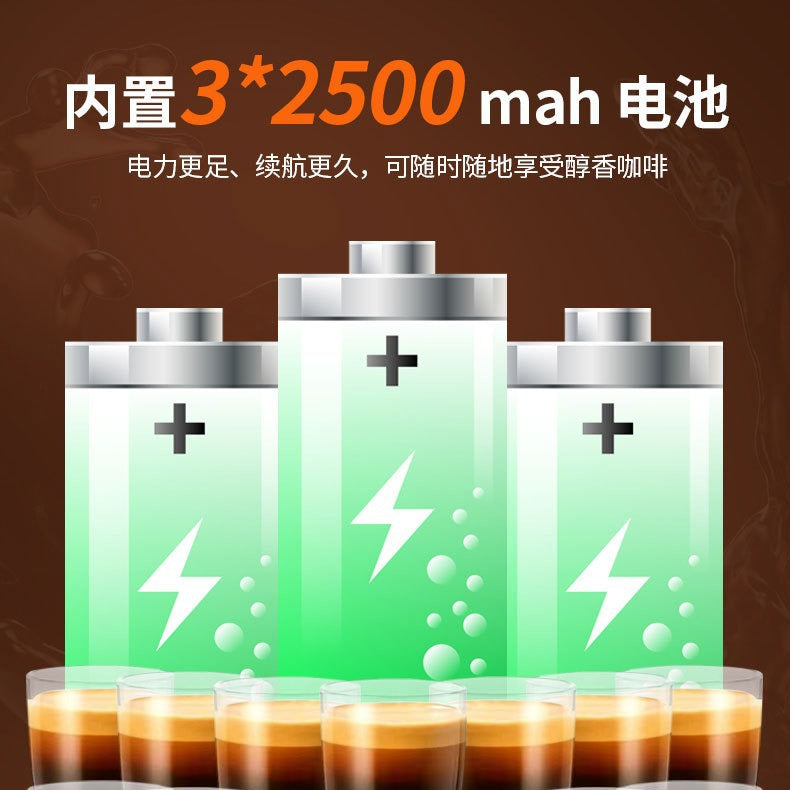 Cross-border heated small coffee machine, espresso portable coffee machine, coffee powder size capsule three-in-one