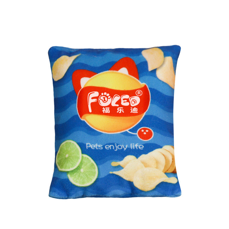 FULED Pet Sound Toys Dog Toys Ringing Paper Potato Chips Grinding Teeth Cleansing Plush Toys Spot