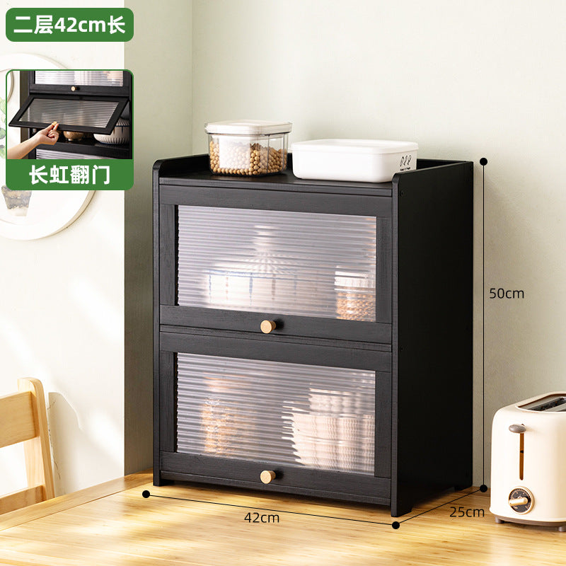 Kitchen countertops, seasoning shelves, storage shelves, supplies, finishing racks, layered multi-functional storage cabinets, cabinet artifacts