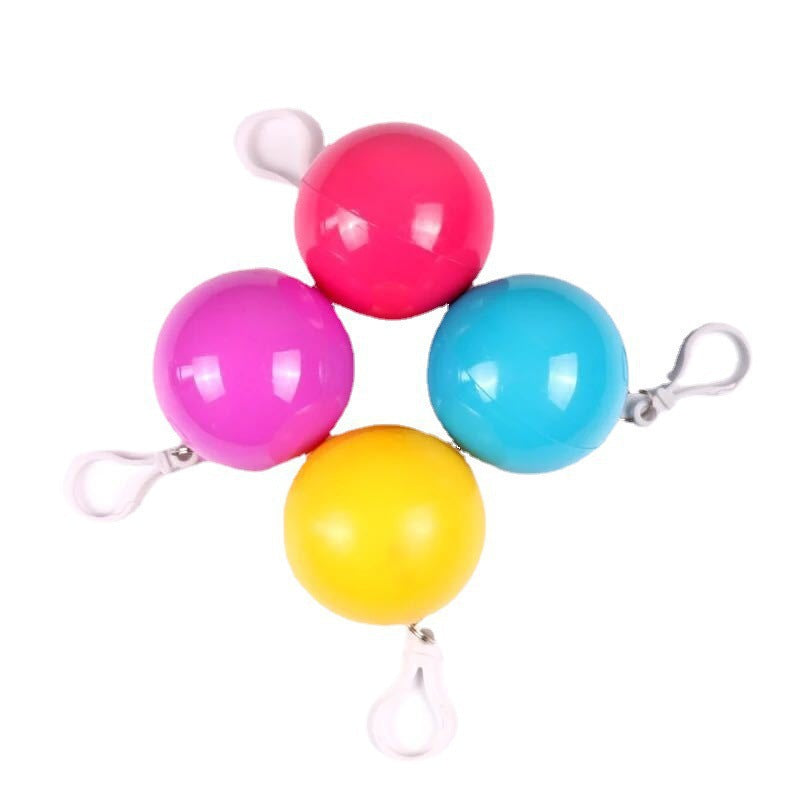 Disposable Outdoor Travel Ball Raincoat Drifting Mountaineering Poncho Children Adult Raincoat Portable Capsule Raincoat