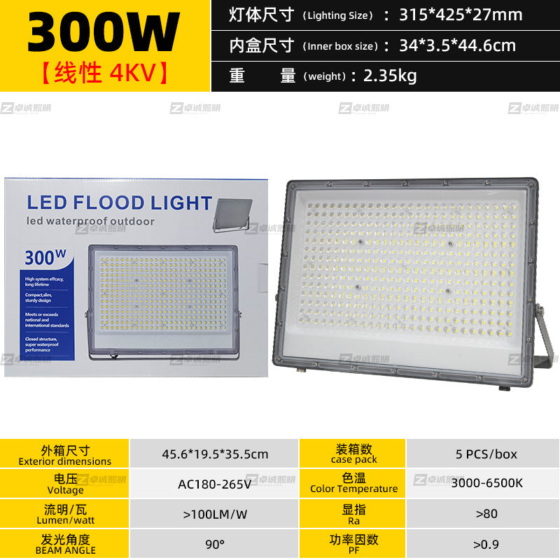 Cross-border outdoor waterproof led small apple floodlight, community garden light, billboard floodlight, construction site lighting