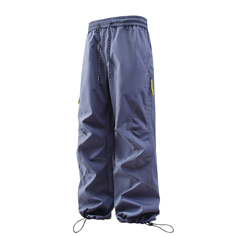 Three-proof outdoor shock pants quick-drying sports American overalls velvet thermal casual pants men's and women's camping hiking pants