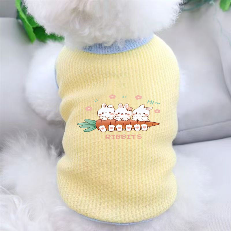 Pet clothes Spring and Autumn thin sling vest dog clothes teddy bear kitten Yorkshire Schnauzer