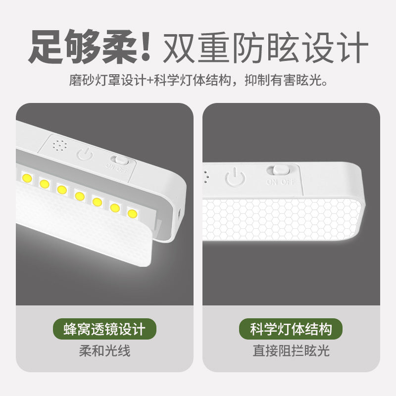 Smart LED light, a must for reading in student dormitories, eye protection, cool light, magnetic light, plug-in dual-purpose remote control desk lamp