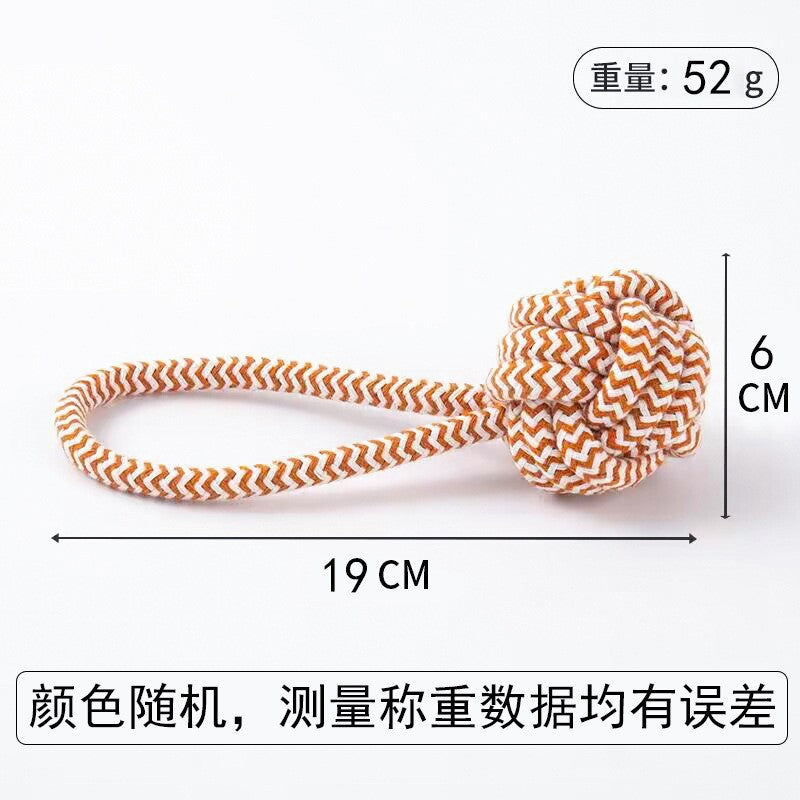 Pet Products Bite-resistant Cotton Rope Toys Grinding Teeth Cleansing Rope Knot Ball Cat Dog Bite Rope Teddy Small Dog Toys Wholesale