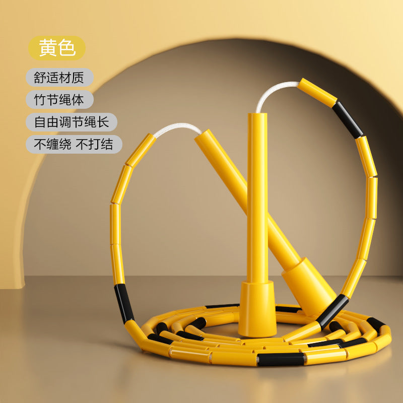 Children's bamboo skipping rope for primary school students, kindergarten for beginners, sports high school entrance examination, professional fitness rope adjustable