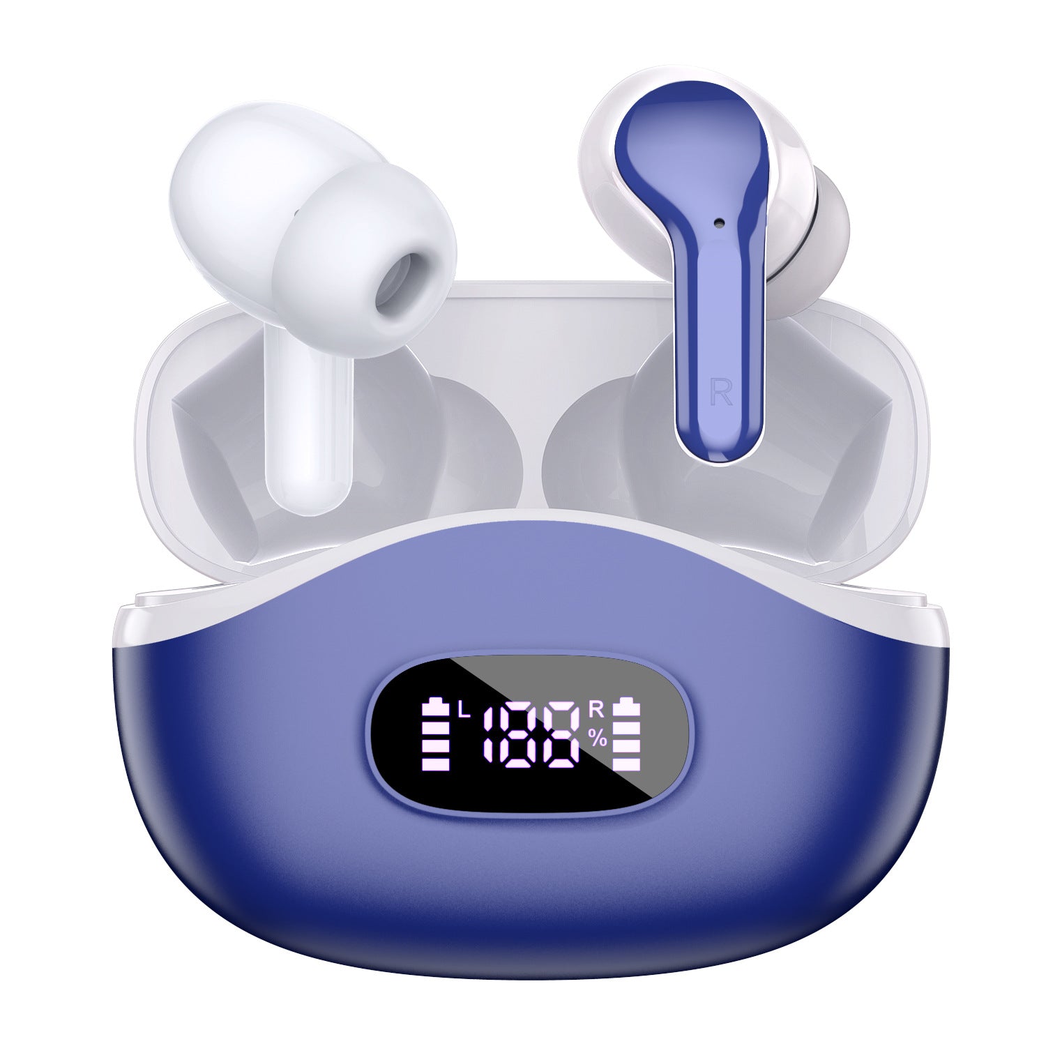 Customized cross-border factory private model new tws bluetooth headset, dual three-dimensional intelligent digital display noise reduction wireless in-ear type