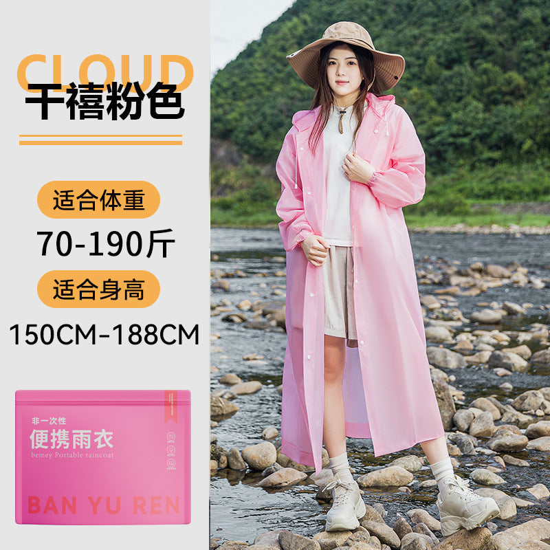 Raincoat Thickened Long Full Body Rainstorm Protection Portable Adult Outdoor Travel Electric Vehicle Non-Disposable Poncho