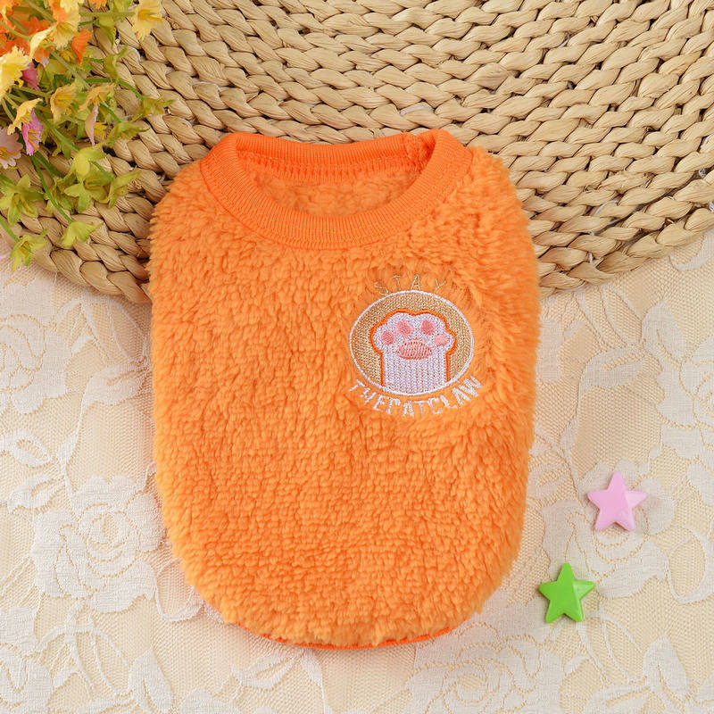 Cat clothes warm, velvet and thickened autumn and winter new puppies teacup dogs small dog kittens teddy dog vest