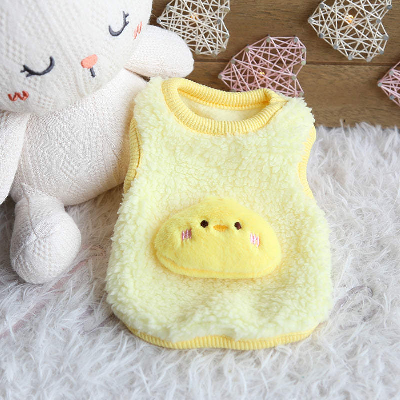 Petstyle glutinous rice dumplings milk dog clothes, cute fluffy puppy dog puppy kitten clothes, newborn cat