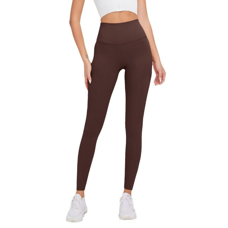 Upgrade the sixth generation of double-sided abraded shark pants, high-waisted nude yoga clothes, running sports fitness pants, hip-lifting yoga pants.