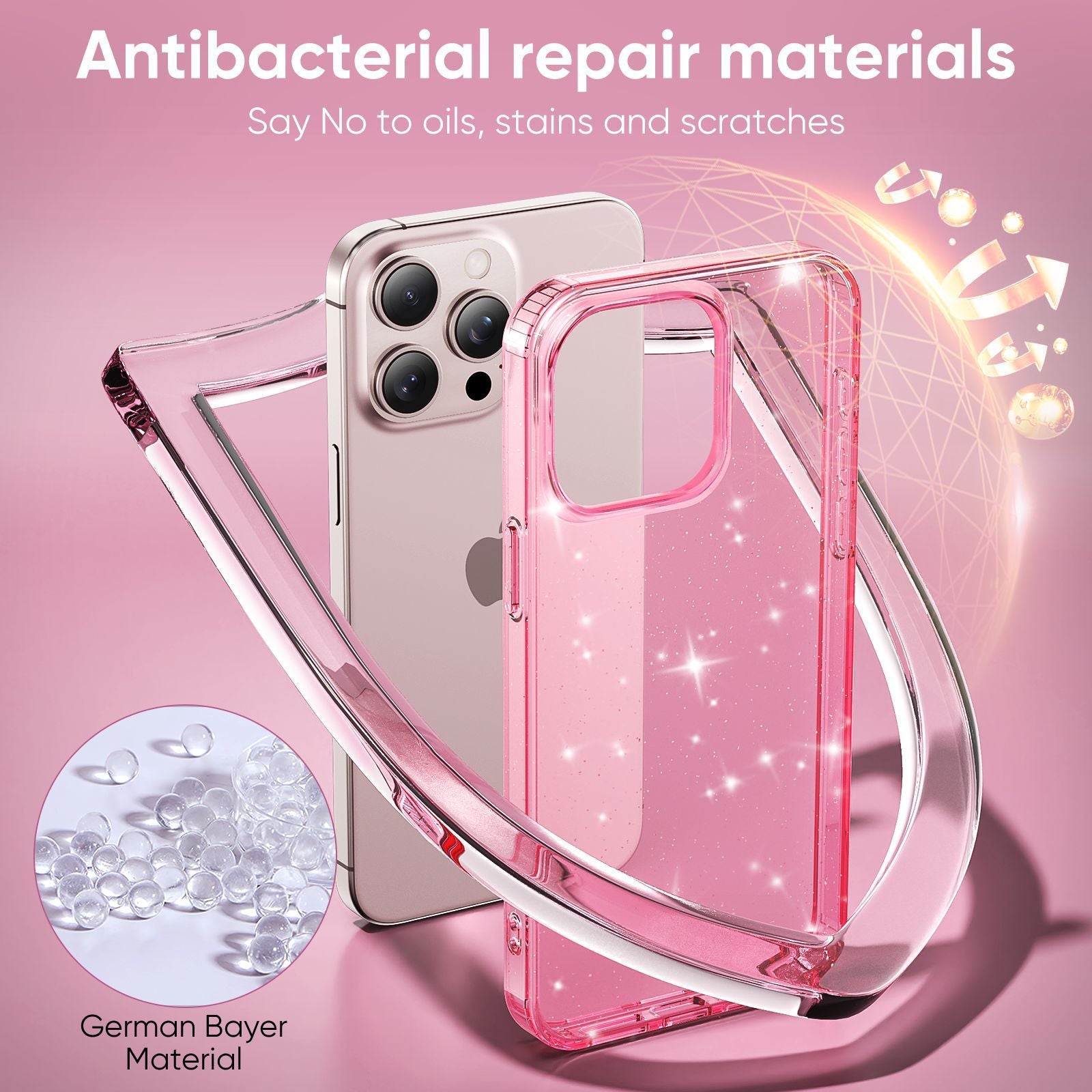 Apple 17 mobile phone case iPhone15Pro magnetic case, suitable for star glitter 16 protective case, scratch-proof self-repair