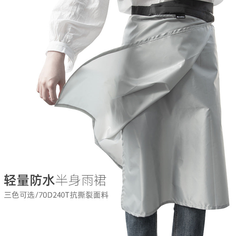 Outdoor lightweight windproof waterproof half-body poncho/raincoat hiking mountaineering anti-dirty and wear-resistant camping convenient apron