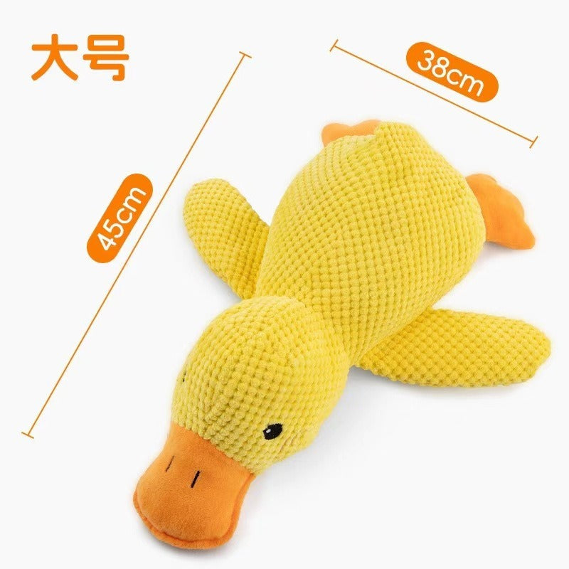 Pet toy sound small yellow duck puppy plush doll accompany duck big dog self-hi grinding teeth resistant pet toy