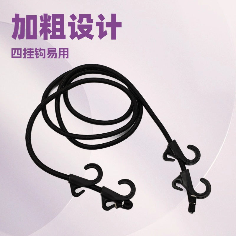 户外露营配件帐篷登山扣弹力绳挂钩松紧绳天幕拉力绳固定捆绑拉绳