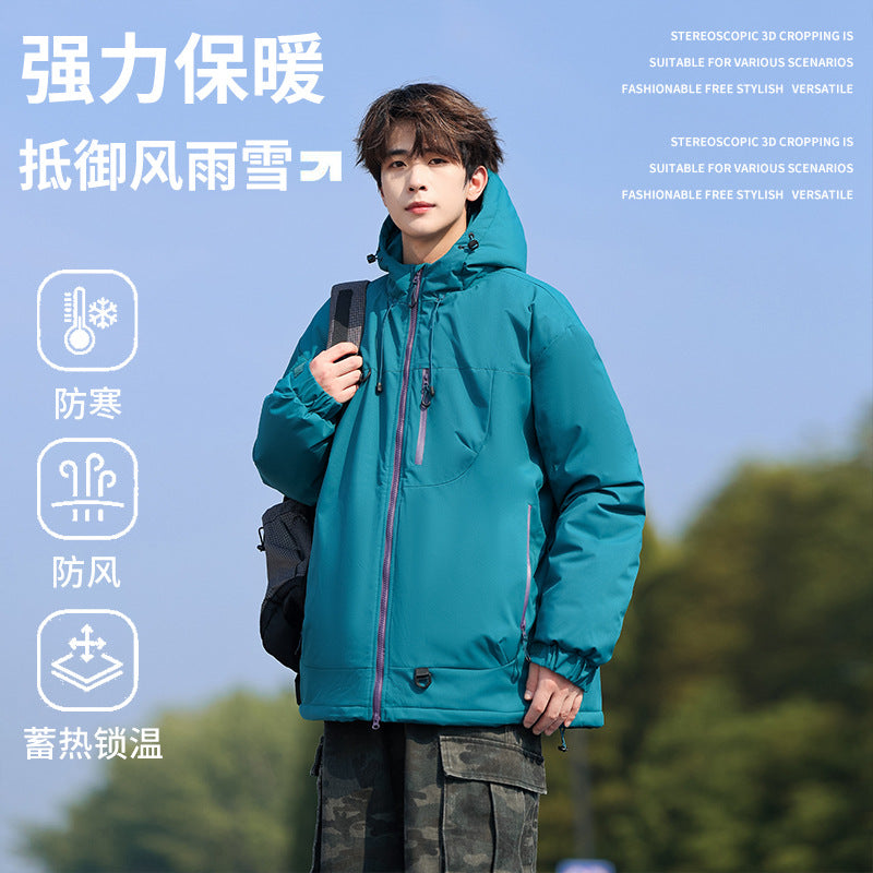 Couple soft shell three-in-one jacket men and women outdoor sports hiking cycling windproof waterproof mountaineering warm jacket