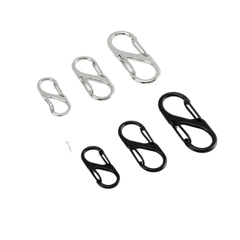 S型登山扣户外旅行露营多功能挂钩箱包挂扣不锈铁异形双挂扣8字扣