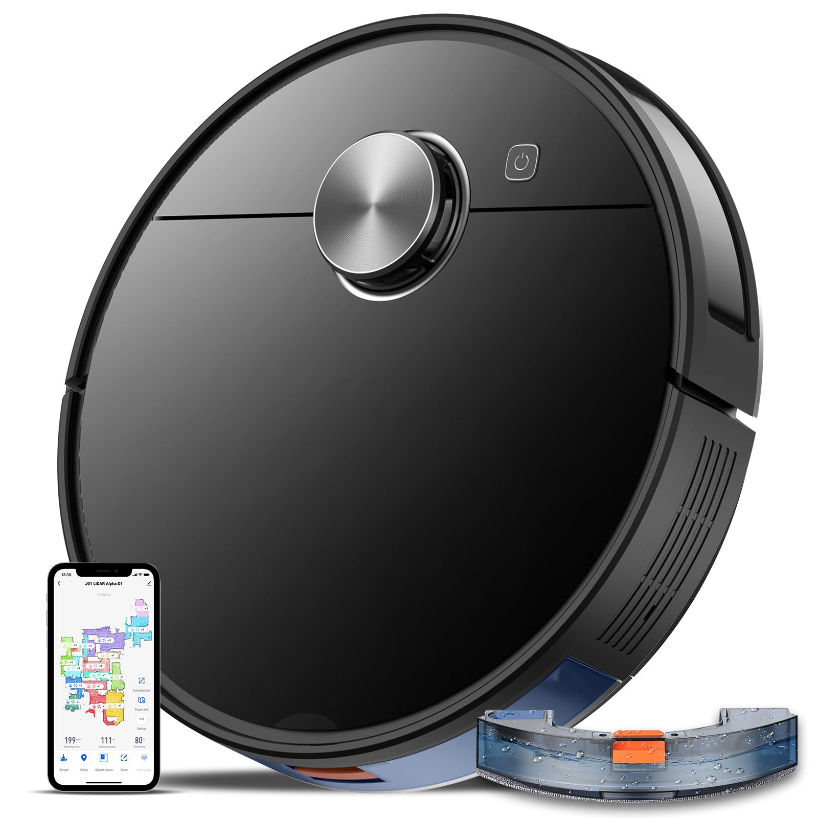 Cross-border intelligent sweeping robot, automatic recharge, voice control, sweeping, suction and towing integrated vacuum cleaner, cleaning machine J01