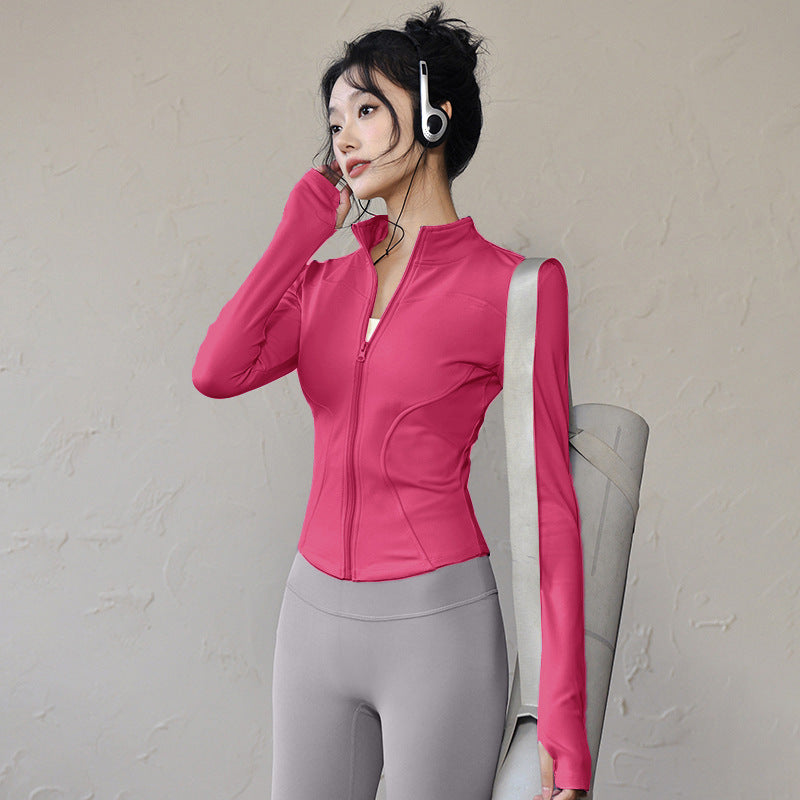 Giant Skinny Jacket Women's Lulu Yoga Suit Top Quick Drying Outdoor Sports Running Pilates Fitness Suit