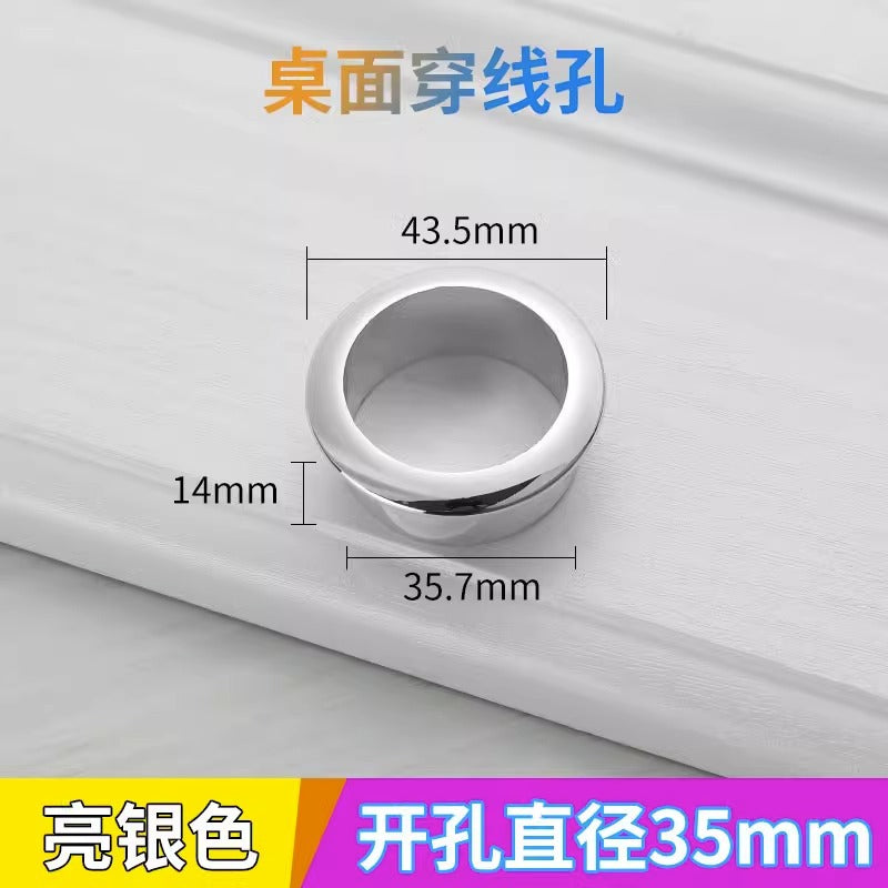 Computer Desktop Desk Threading Hole Cover Desk Face Hole Threading Wire Box Opening Hole Cover Round Decorative Ring