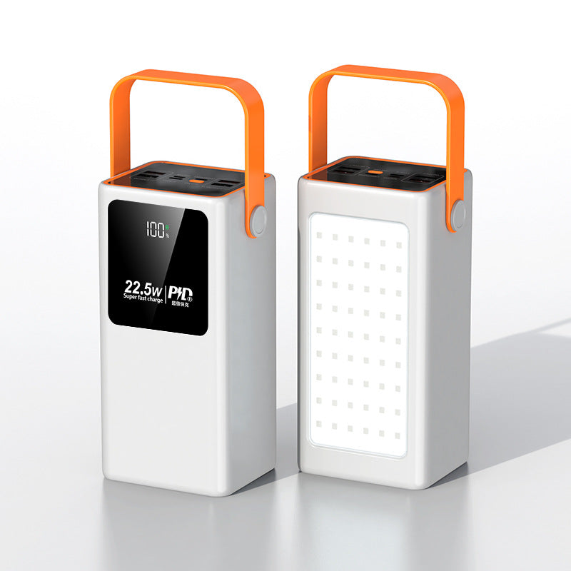 Cross-border wholesale fast charging convenient power bank large capacity outdoor camping durable mobile power supply can be customized logo