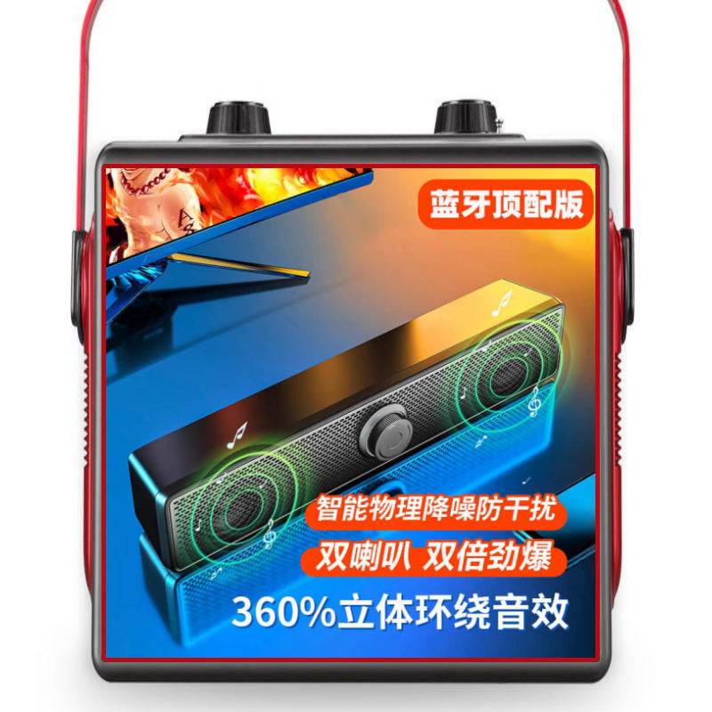 E350MB wired bluetooth speaker multimedia desktop computer desktop long wooden retro speaker subwoofer