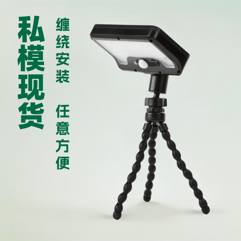 Cross-border custom octopus solar light outdoor clip courtyard street light household wall light induction waterproof lighting