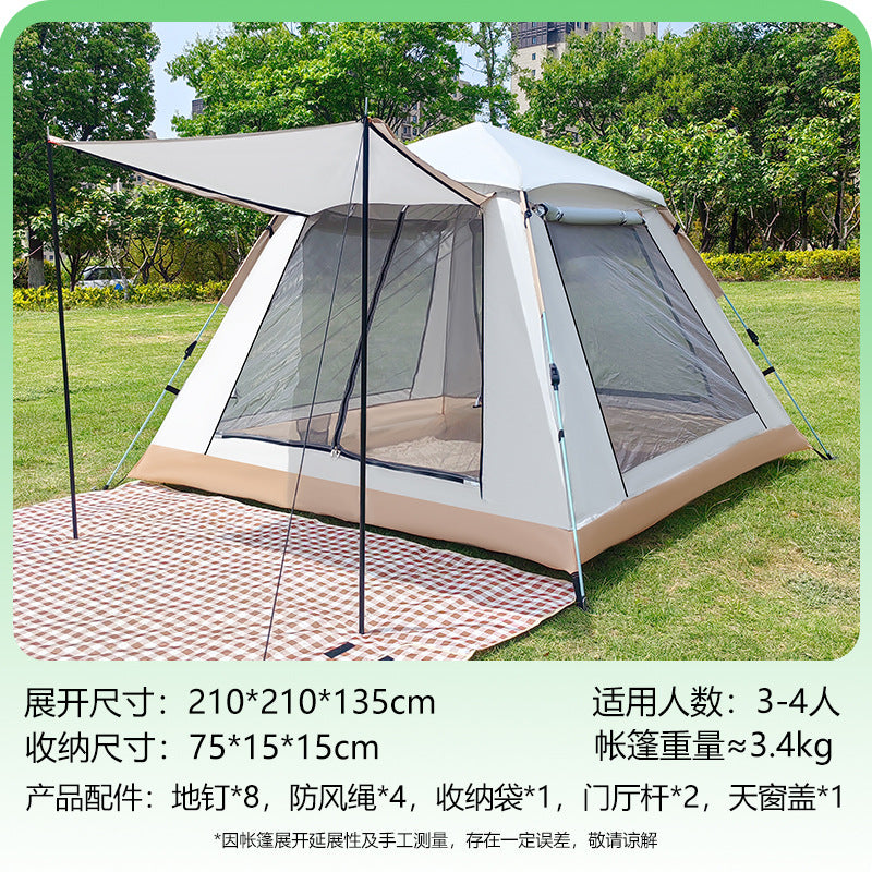 Cross-border, camping tent outdoor free construction automatic quick opening picnic portable folding camping equipment tent shed