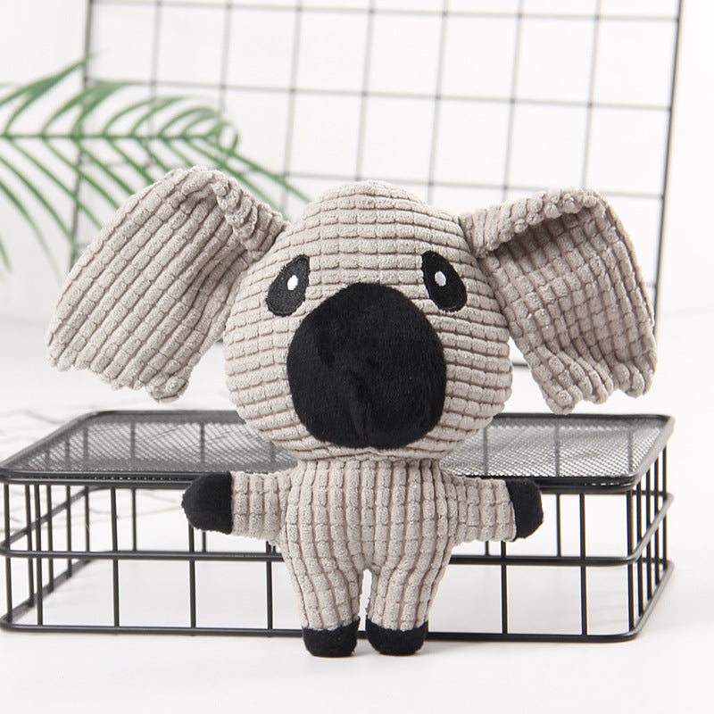 Pet Products Amazon Cats and Dogs Grinding Teeth Corn Fleece Sound Accompanied by a variety of cartoon plush toys in stock