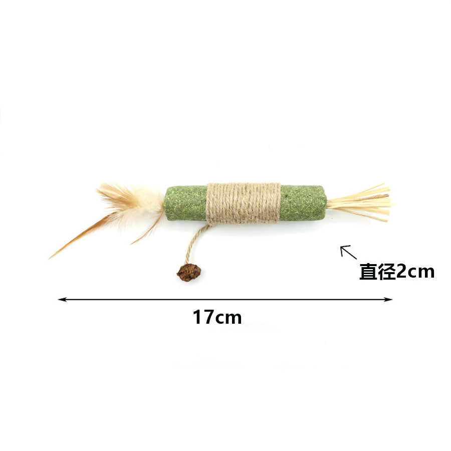 Oversized Catnip Stick Cat Toy Self-Hi Boring Bite-resistant Cat Wood Polygonum Peppermint Ball Cat Stick Cat Grinding Stick