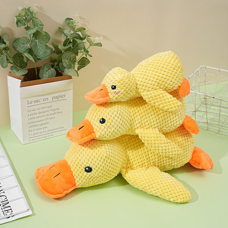 Popular Sleeping Duck Dog Toy Small and Medium-sized Dog Pet Sound Toy Plush Resistant Grinding Teeth Sound Relief