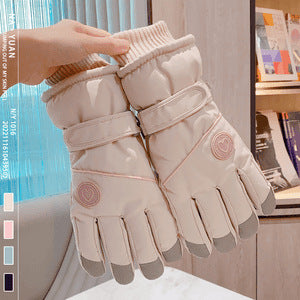 Winter Warm Gloves Thickened Warm Unisex Outdoor Waterproof Riding Ski Riding Touch Screen Windproof Gloves