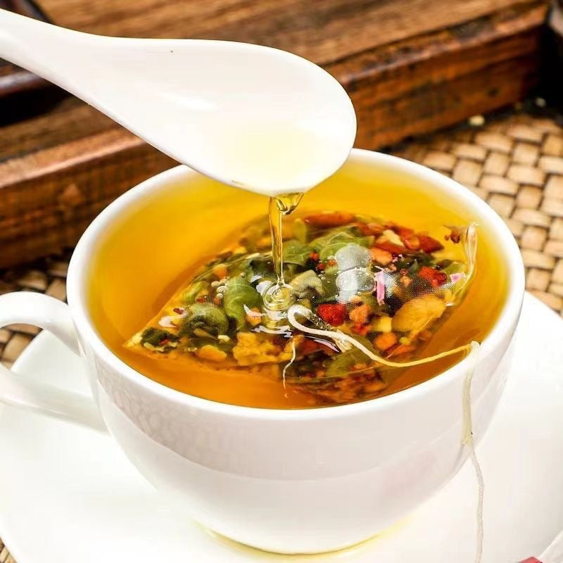 Xiu Chen wash oil tea mulberry orange peel hawthorn ebony lotus leaf tartary buckwheat Poria substitute tea independent packaging light drinking