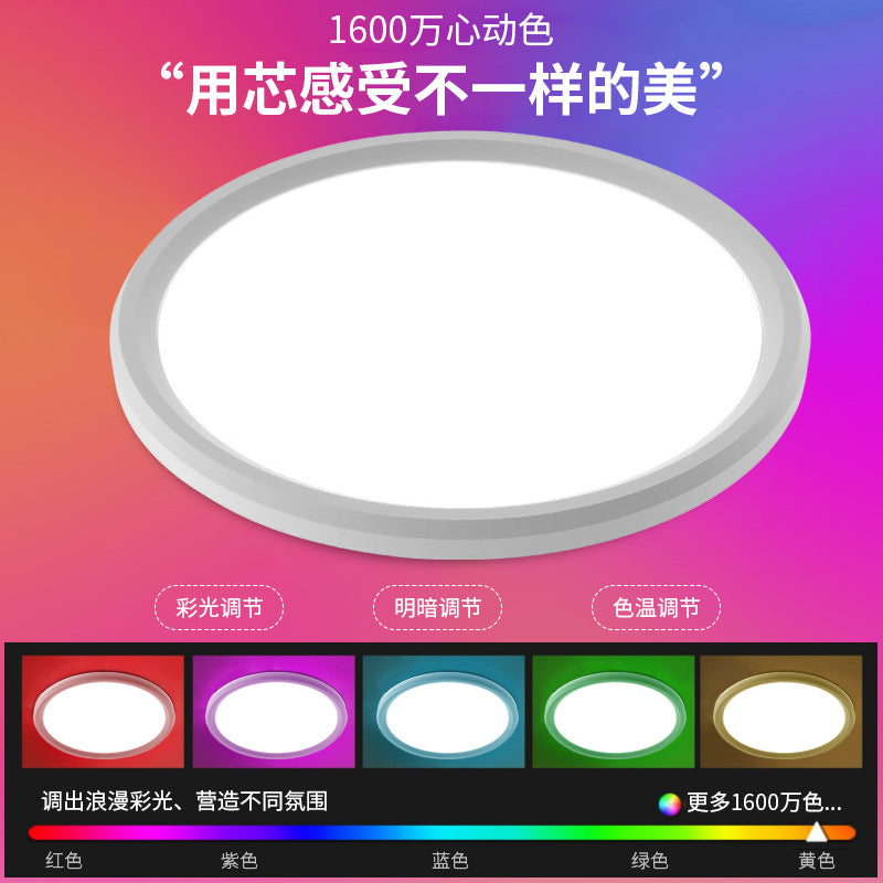 Smart graffiti ceiling light living room wifi bluetooth 2.4G remote control rgbcw dimming color dimming voice led ceiling light